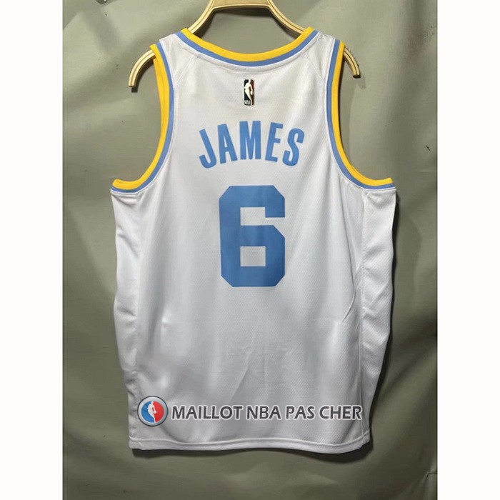 Maillot Los Angeles Lakers LeBron James NO 6 Classic 2022-23 Blanc